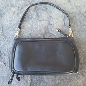 Levenger Chic Black Leather Hand Bag EUC/NWOT